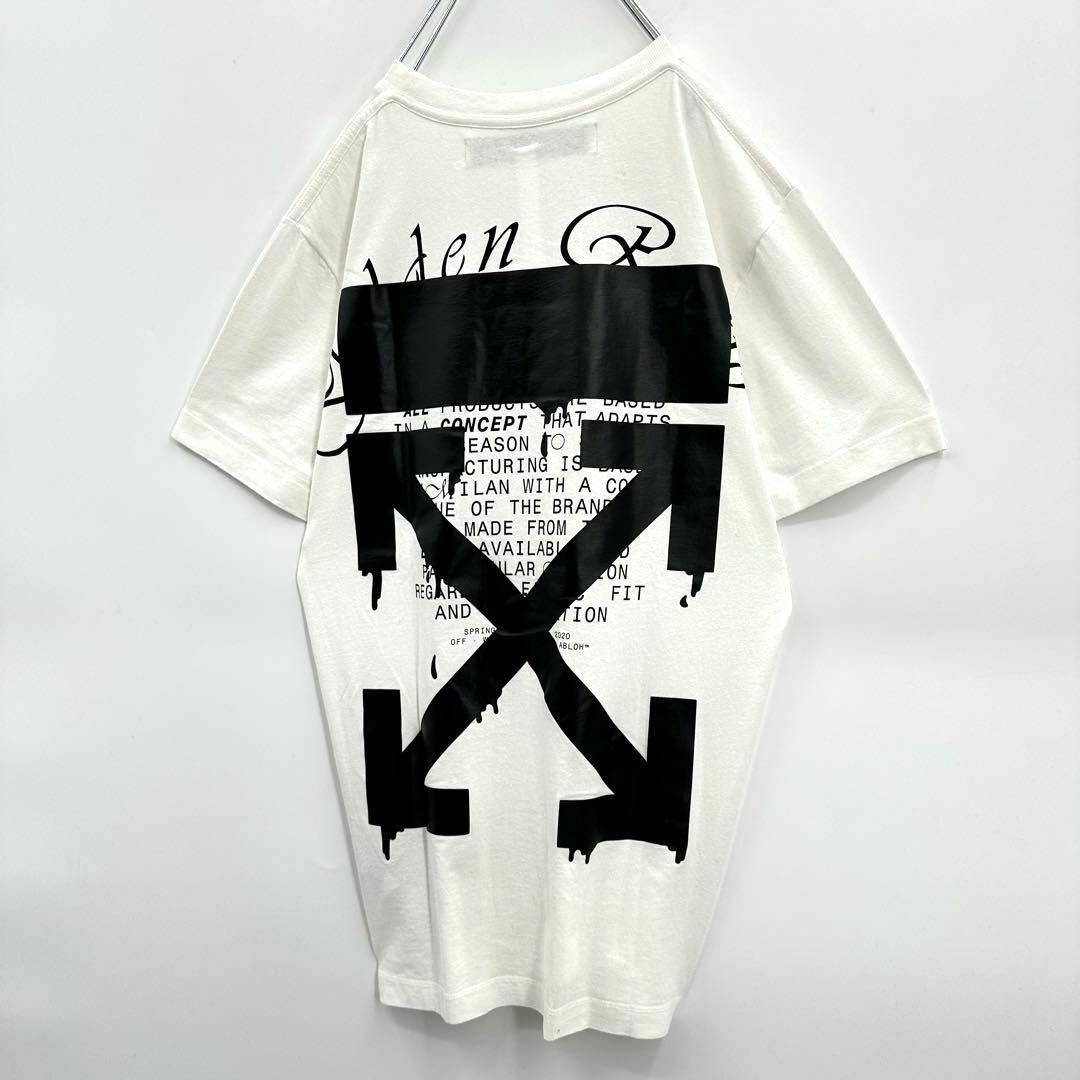 OFF-WHITE(オフホワイト)の【超人気デザイン!!】OFF-WHITE ドリッピング クロスアローTシャツ M メンズのトップス(Tシャツ/カットソー(半袖/袖なし))の商品写真