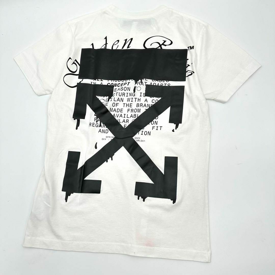 OFF-WHITE(オフホワイト)の【超人気デザイン!!】OFF-WHITE ドリッピング クロスアローTシャツ M メンズのトップス(Tシャツ/カットソー(半袖/袖なし))の商品写真