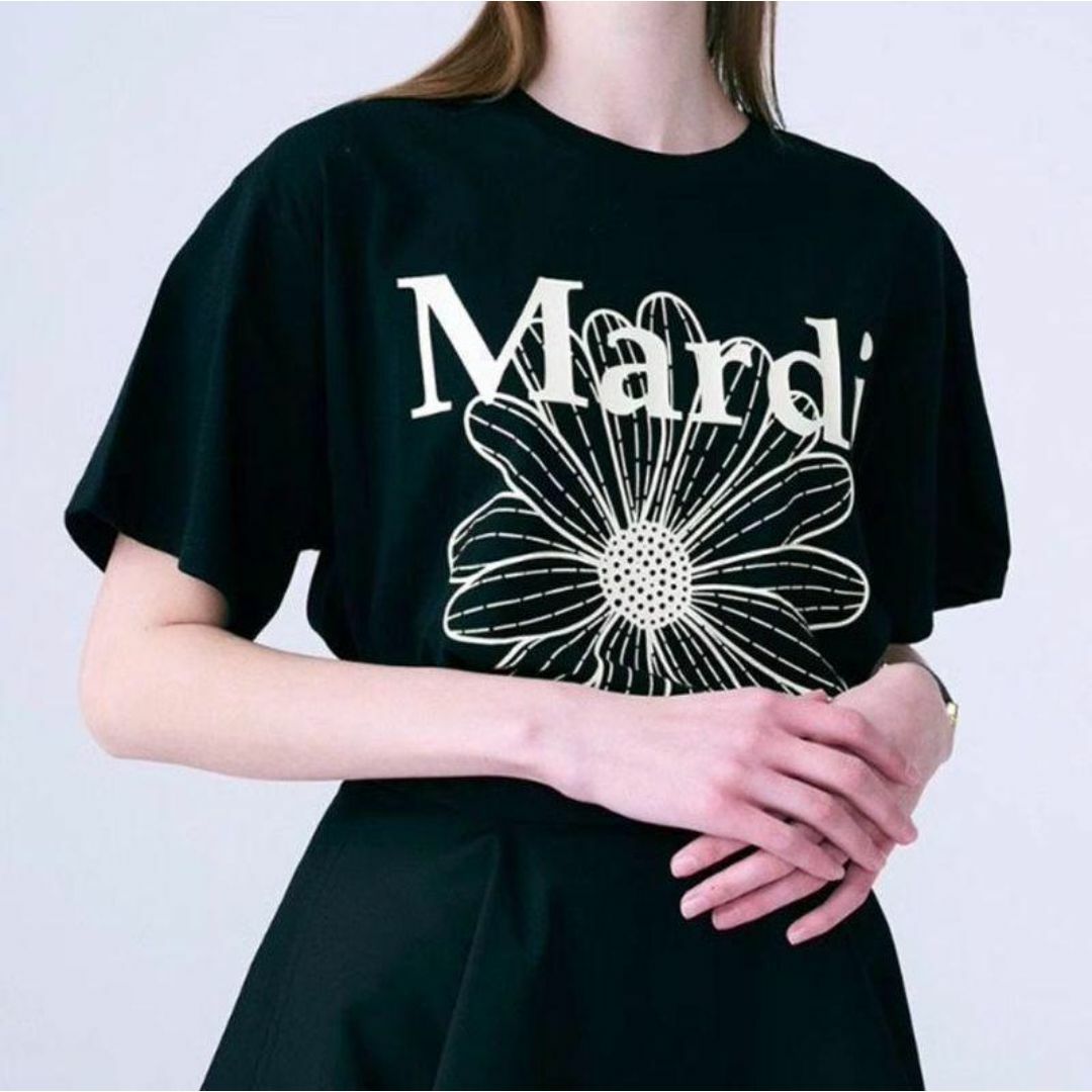 Mardi Mercredi Tシャツ マルディメクルディ半袖 ブラッククリーム レディースのトップス(Tシャツ(半袖/袖なし))の商品写真