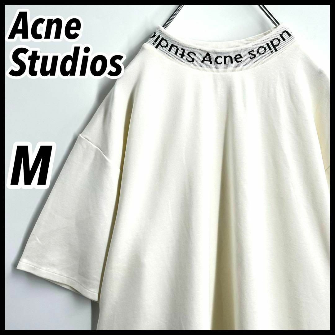Acne Studios(アクネストゥディオズ)の【完売モデル】アクネストゥディオズ　モックネックロゴ　オーバーサイズ　Tシャツ メンズのトップス(Tシャツ/カットソー(半袖/袖なし))の商品写真