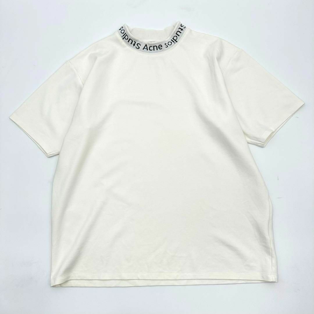 Acne Studios(アクネストゥディオズ)の【完売モデル】アクネストゥディオズ　モックネックロゴ　オーバーサイズ　Tシャツ メンズのトップス(Tシャツ/カットソー(半袖/袖なし))の商品写真