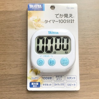 TANITA - タニタ　でか見えタイマー100分計　ホワイト TD-384WH
