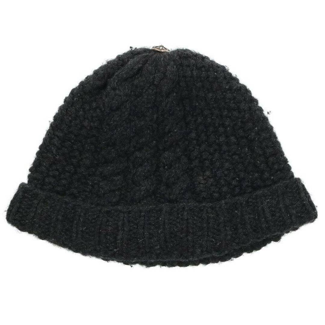 Chrome Hearts(クロムハーツ)のクロムハーツ  BEANIE CASH/レザーパッチビーニー クロスボールボタンレザーパッチカシミヤニット帽 メンズ メンズの帽子(ニット帽/ビーニー)の商品写真