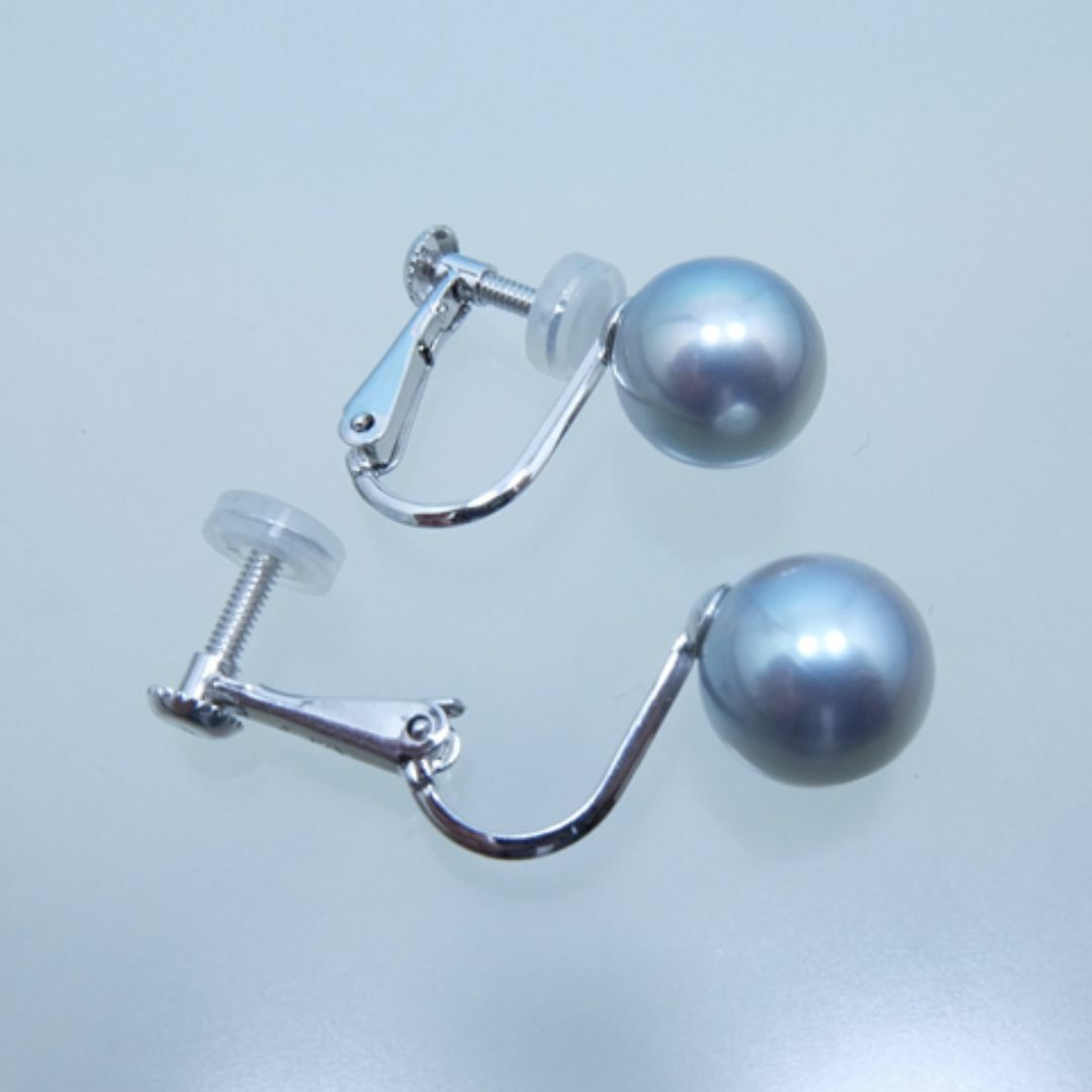 アコヤ本真珠（グレイ）・ネック＆イヤリング8ミリ～8.5ミリ（新品） レディースのアクセサリー(ネックレス)の商品写真