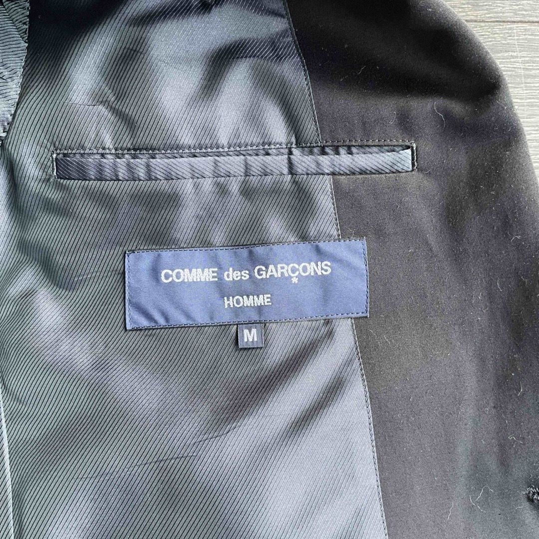 COMME des GARCONS HOMME(コムデギャルソンオム)のCOMME des GARÇONS HOMME 綿／麻 黒 ブレザージャケットＭ メンズのジャケット/アウター(テーラードジャケット)の商品写真