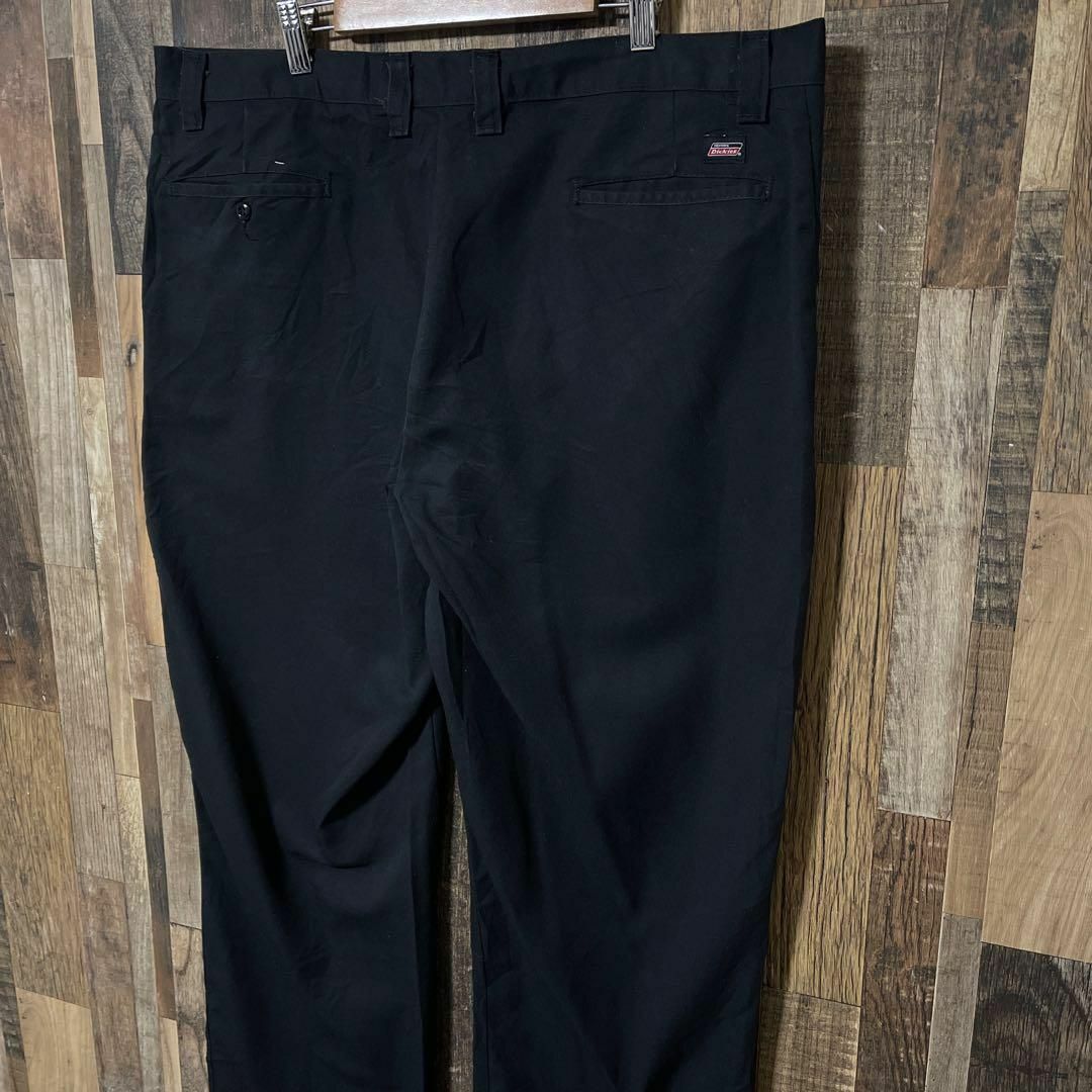 Dickies(ディッキーズ)のワーク ディッキーズ メンズ チノ 極太 ブラック 40 2XL パンツ 古着 メンズのパンツ(ワークパンツ/カーゴパンツ)の商品写真