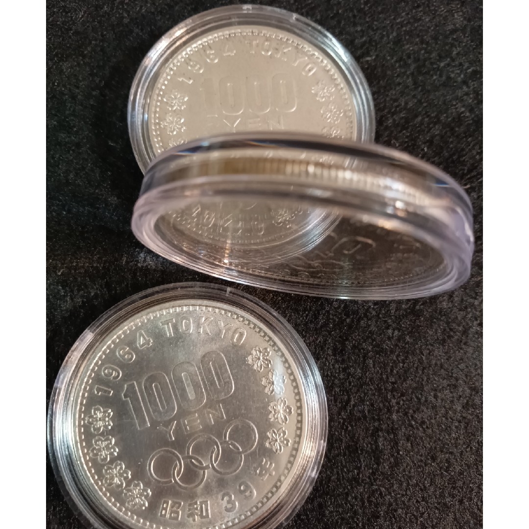 銀貨　東京オリンピック1.000円銀貨silver925カプセルホルダー入綺麗3 エンタメ/ホビーの美術品/アンティーク(金属工芸)の商品写真