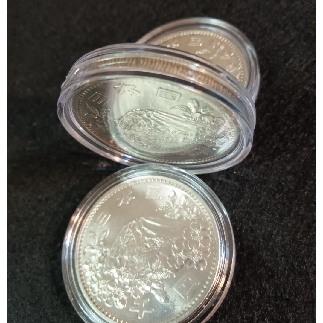 銀貨　東京オリンピック1.000円銀貨silver925カプセルホルダー入綺麗3 エンタメ/ホビーの美術品/アンティーク(金属工芸)の商品写真