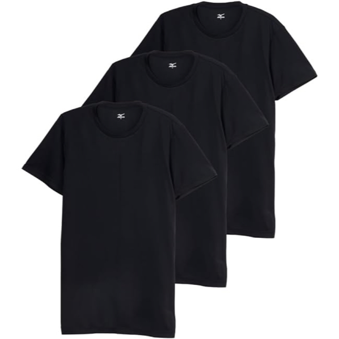 [ミズノ] インナーシャツ (3枚組) クルーネック 半袖  速乾 肌着 メンズ メンズのトップス(Tシャツ/カットソー(半袖/袖なし))の商品写真