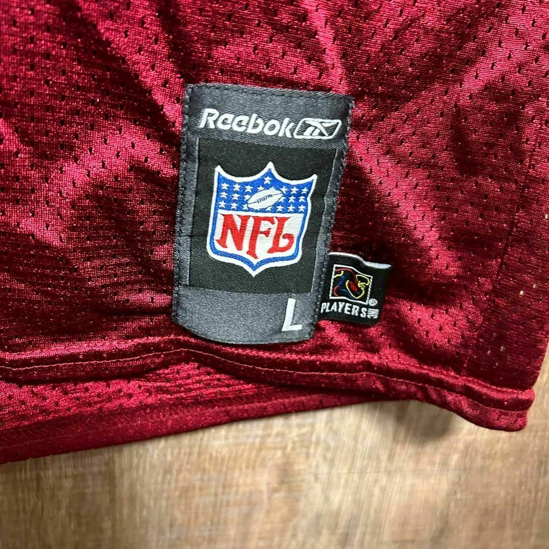 Reebok(リーボック)のReebok リーボック　NFL ワシントン・コマンダーズ　ゲームシャツ　L 赤 メンズのトップス(Tシャツ/カットソー(半袖/袖なし))の商品写真