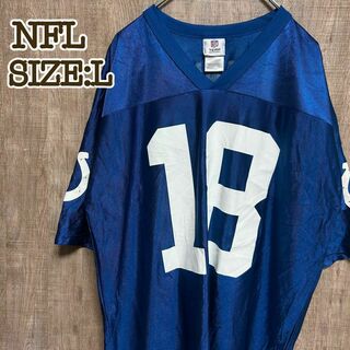 ゲームシャツ　NFL/インディアナ・コルツ　ブルー L(Tシャツ/カットソー(半袖/袖なし))