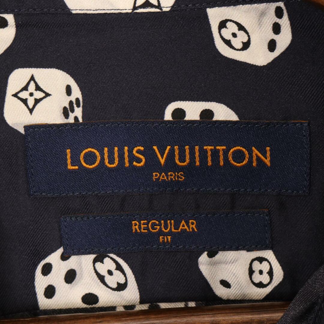 LOUIS VUITTON(ルイヴィトン)のルイヴィトン 18AW ネイビー RN182M HKZHFS08W モノグラムダイス シルクシャツ L メンズのトップス(その他)の商品写真