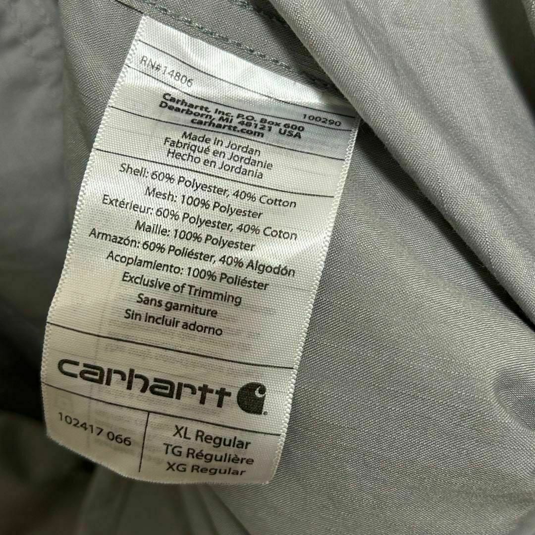 carhartt(カーハート)のCarhartt カーハート　ワークシャツ　グレー　ワンポイント　企業ロゴ　XL メンズのトップス(シャツ)の商品写真