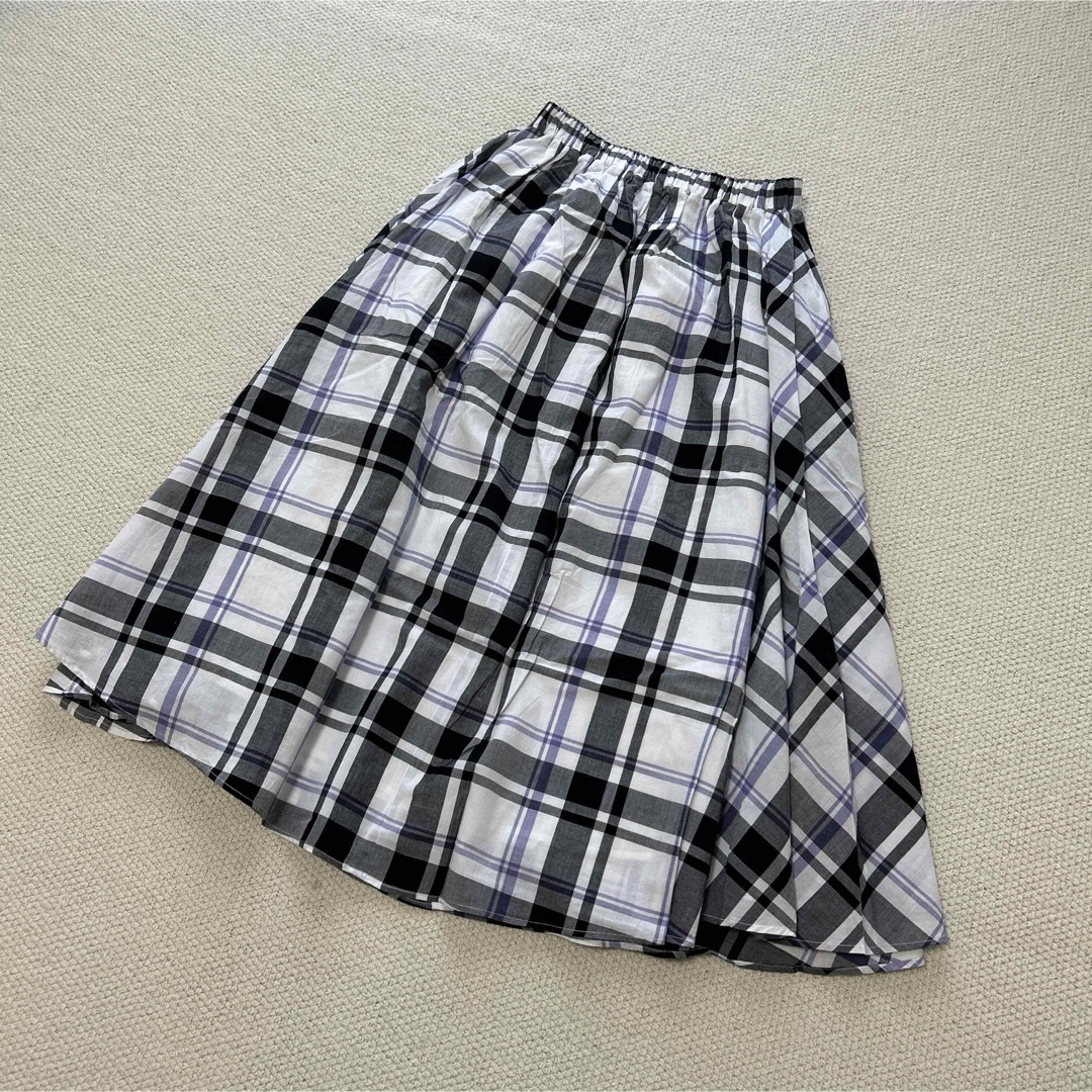 coen(コーエン)のタグ付き新品　コーエン　チェック　コットン　ロングスカート　フリーサイズ レディースのスカート(ロングスカート)の商品写真