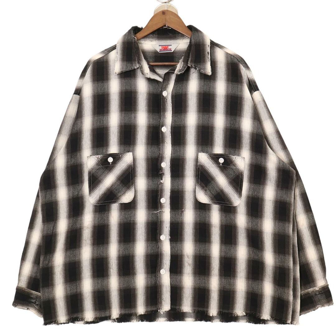 セントマイケル SM-A23-0000-017 ブラック×ホワイト FRANNEL SHIRT/CHECK XL メンズのトップス(その他)の商品写真