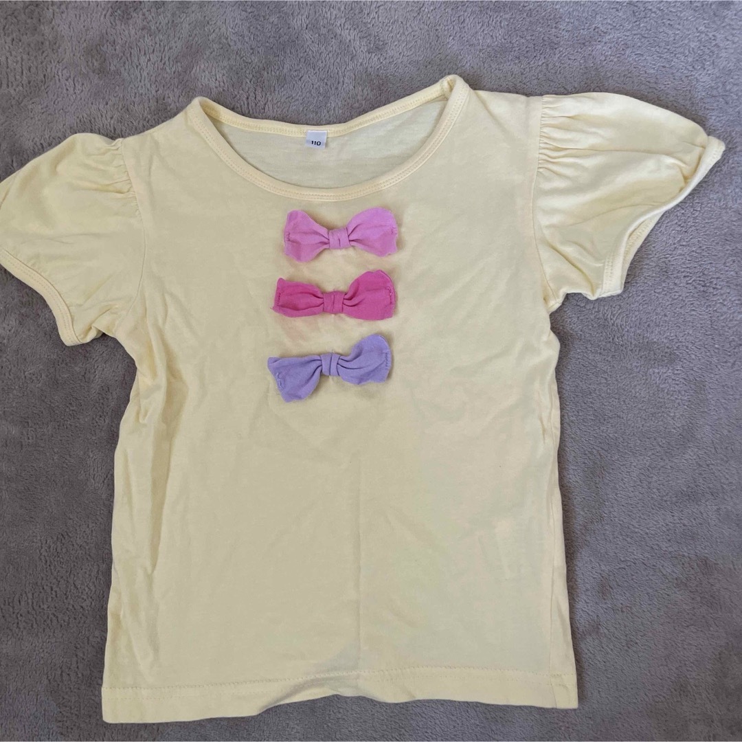 リボン　Tシャツ　110 キッズ/ベビー/マタニティのキッズ服男の子用(90cm~)(Tシャツ/カットソー)の商品写真