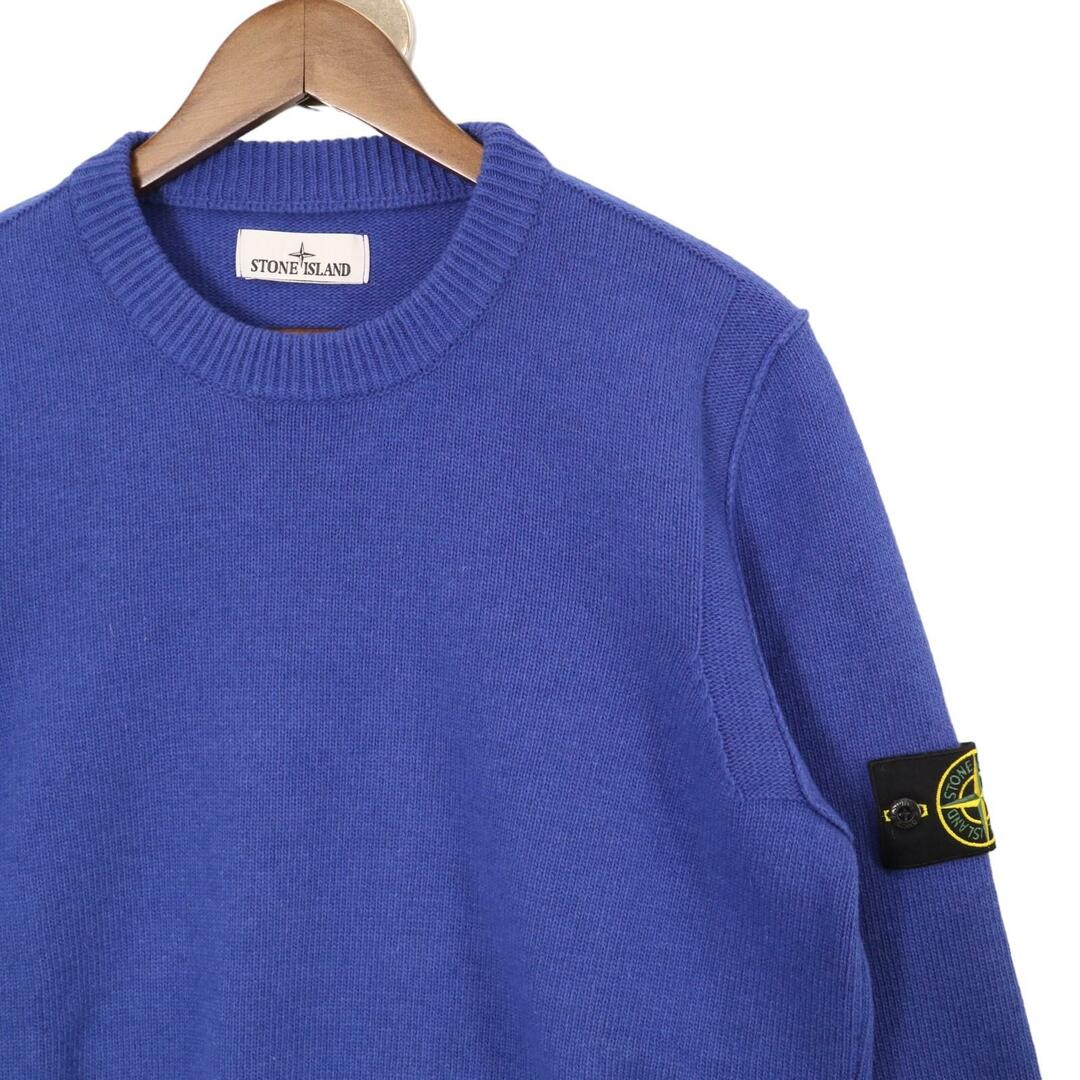 STONE ISLAND(ストーンアイランド)のストーンアイランド 7915508A3 23AW ﾌﾞﾙｰ ｳｰﾙxﾎﾟﾘ ｸﾙｰﾈｯｸﾆｯﾄ L メンズのトップス(その他)の商品写真