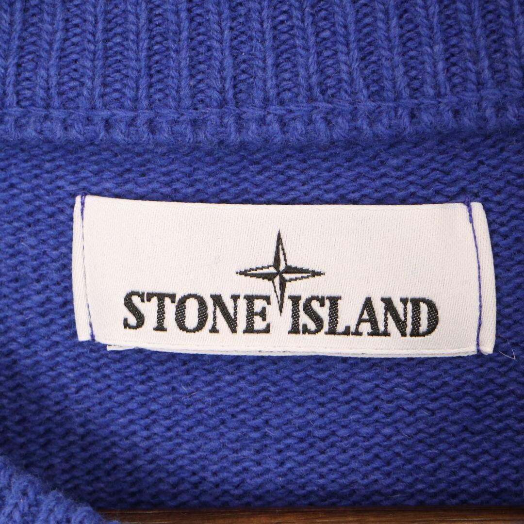 STONE ISLAND(ストーンアイランド)のストーンアイランド 7915508A3 23AW ﾌﾞﾙｰ ｳｰﾙxﾎﾟﾘ ｸﾙｰﾈｯｸﾆｯﾄ L メンズのトップス(その他)の商品写真