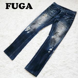 フーガ(FUGA)のFUGA/フーガ ダメージ加工デニムパンツ ジーンズ クラッシュ加工 ハチノス(デニム/ジーンズ)