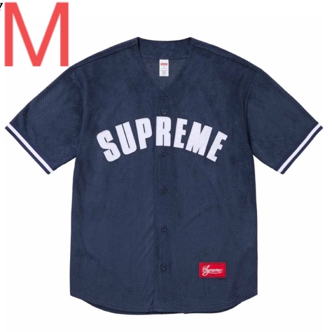 Supreme(シュプリーム)のSupreme Ultrasuede Mesh Baseball NAVY M メンズのトップス(シャツ)の商品写真