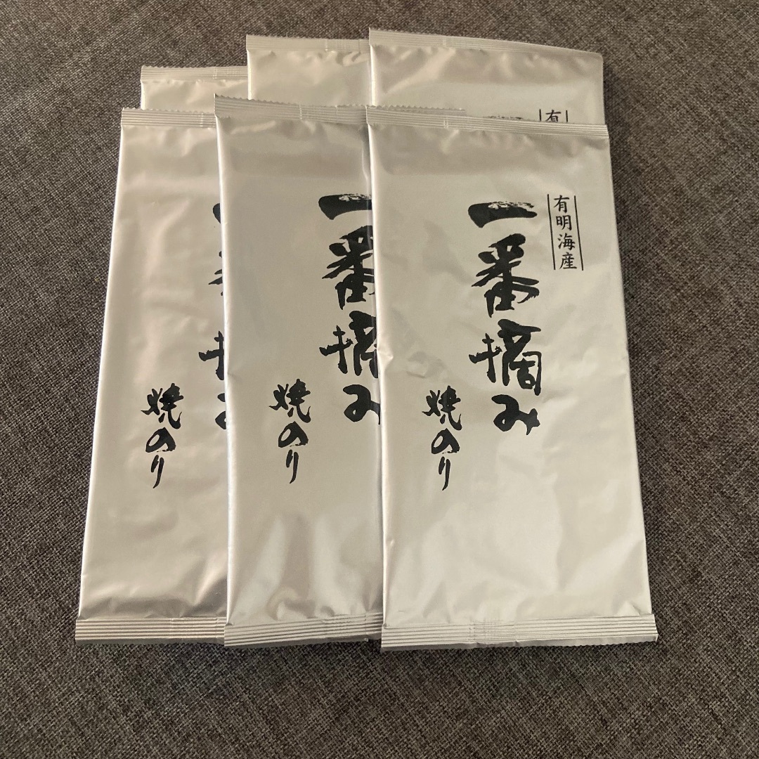 有明産　一番摘み焼のり　6袋セット 食品/飲料/酒の食品(その他)の商品写真