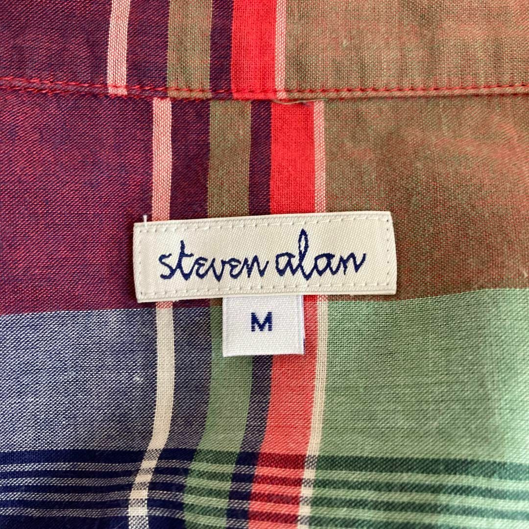 steven alan(スティーブンアラン)のスティーブンアラン　コットンシルクシャツ　チェック柄　Mサイズ レディースのトップス(シャツ/ブラウス(長袖/七分))の商品写真