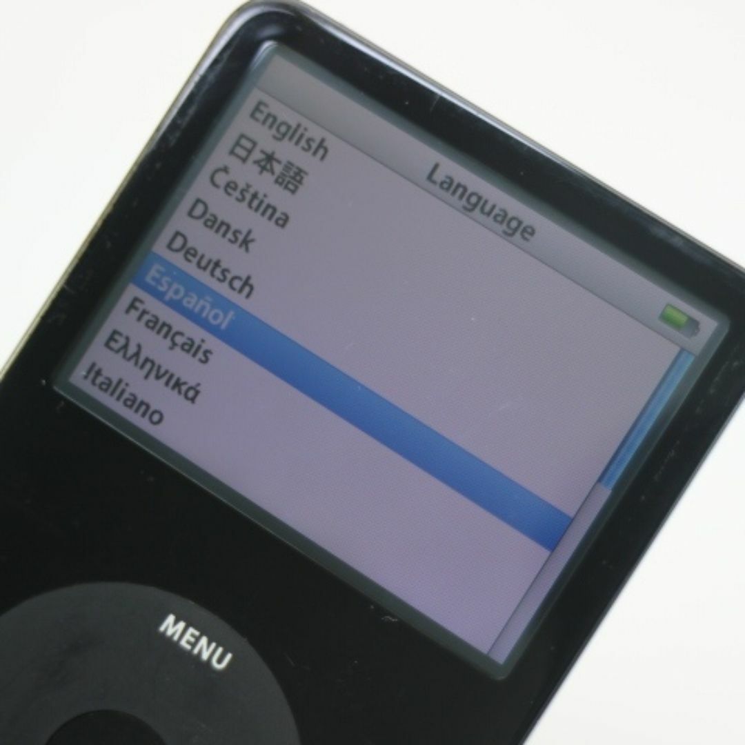 iPod(アイポッド)のiPod classic 第5世代 30GB ブラック  M444 スマホ/家電/カメラのオーディオ機器(ポータブルプレーヤー)の商品写真