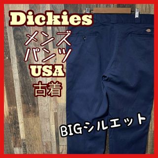 ディッキーズ(Dickies)のワーク ディッキーズ メンズ チノ 40 2XL ネイビー パンツ 古着 90s(ワークパンツ/カーゴパンツ)