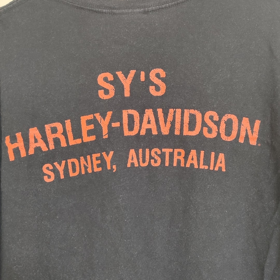 Harley Davidson(ハーレーダビッドソン)の入手困難❗ハーレーダビッドソン Tシャツ ビンテージ xl 黒 ブラック 半袖 メンズのトップス(Tシャツ/カットソー(半袖/袖なし))の商品写真