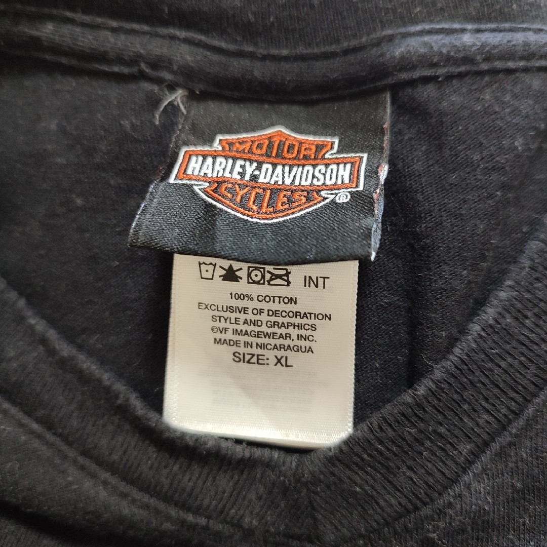 Harley Davidson(ハーレーダビッドソン)の入手困難❗ハーレーダビッドソン Tシャツ ビンテージ xl 黒 ブラック 半袖 メンズのトップス(Tシャツ/カットソー(半袖/袖なし))の商品写真