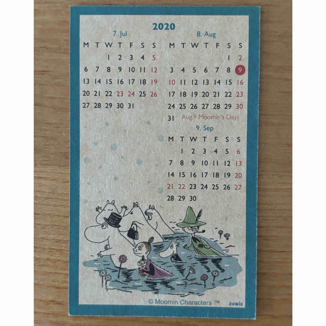 MOOMIN(ムーミン)のムーミンミニカレンダー 【注意！】2020年4月〜12月・2021年4月〜6月 エンタメ/ホビーの声優グッズ(カレンダー)の商品写真