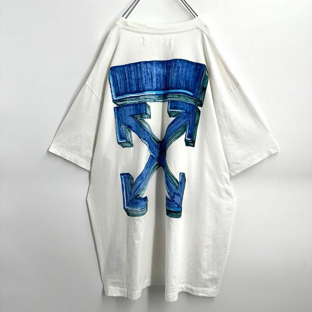 OFF-WHITE(オフホワイト)の【人気モデル】OFF-WHITE マーカー3Dバックロゴ オーバーサイズTシャツ メンズのトップス(Tシャツ/カットソー(半袖/袖なし))の商品写真