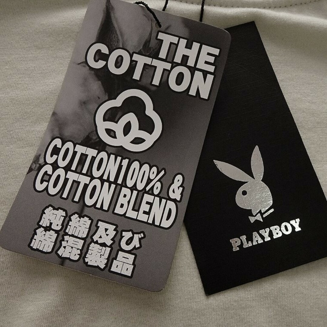 PLAYBOY(プレイボーイ)の新品 プレイボーイ 24年春夏 バニー ロゴ 刺繍 カットソー LL メンズのトップス(Tシャツ/カットソー(七分/長袖))の商品写真