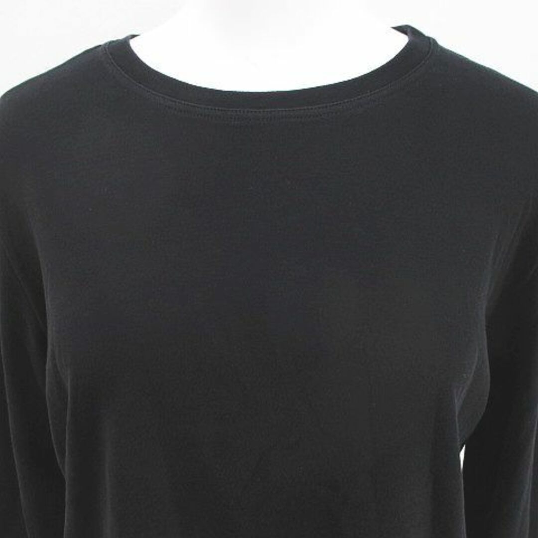 Hermes(エルメス)のエルメス 長袖 Tシャツ カットソー ロンT 42 黒 ブラック フランス製 綿 レディースのトップス(カットソー(長袖/七分))の商品写真