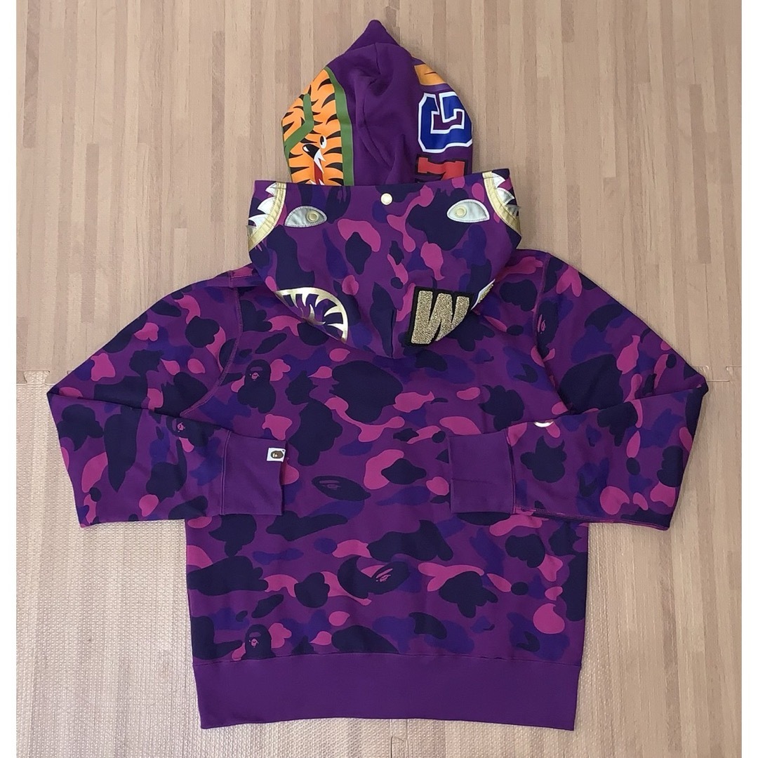 A BATHING APE(アベイシングエイプ)の★美品★APE ダブル フード タイガー シャークパーカー パーカー メンズのトップス(パーカー)の商品写真