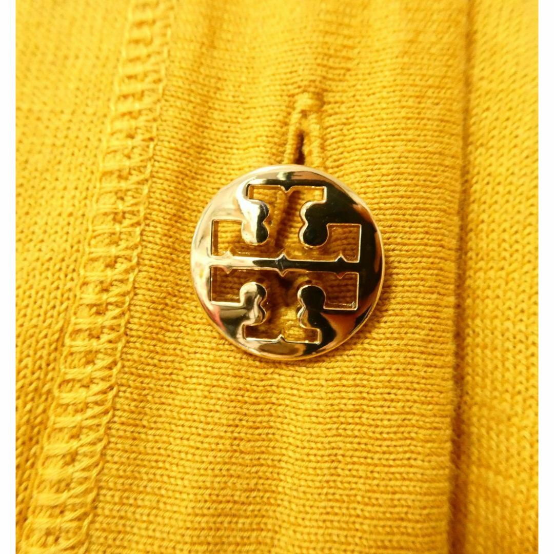 Tory Burch(トリーバーチ)の美品 TORY BURCH ロゴ釦 Vネック 長袖 ニット カーディガン レディースのトップス(カーディガン)の商品写真