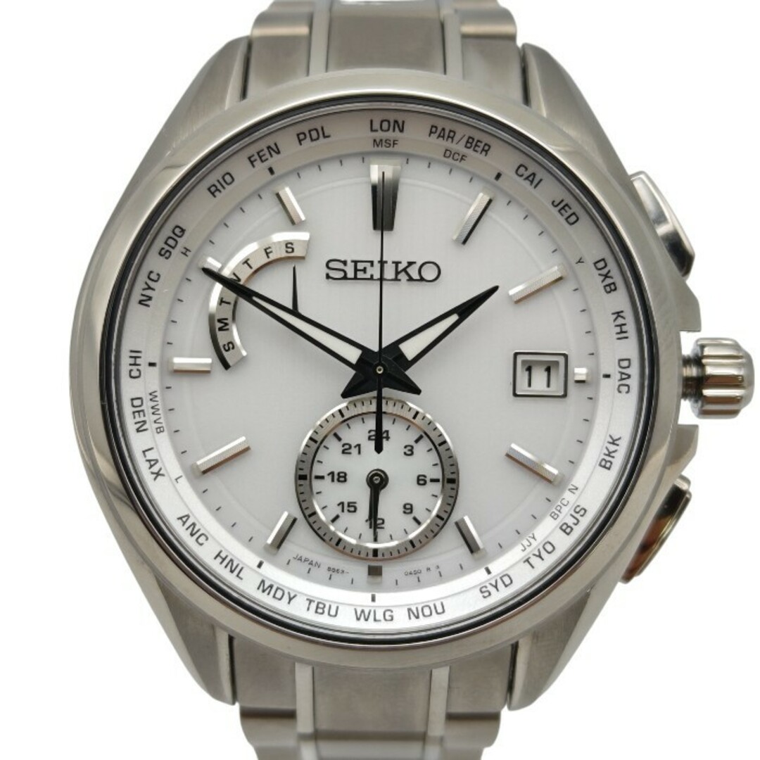 SEIKO(セイコー)のSEIKO セイコー BRIGHTZ ブライツ ソーラー メンズ 電波時計 SAGA283 (8B63-0AV0) 中古 送料無料 H４ メンズの時計(腕時計(アナログ))の商品写真