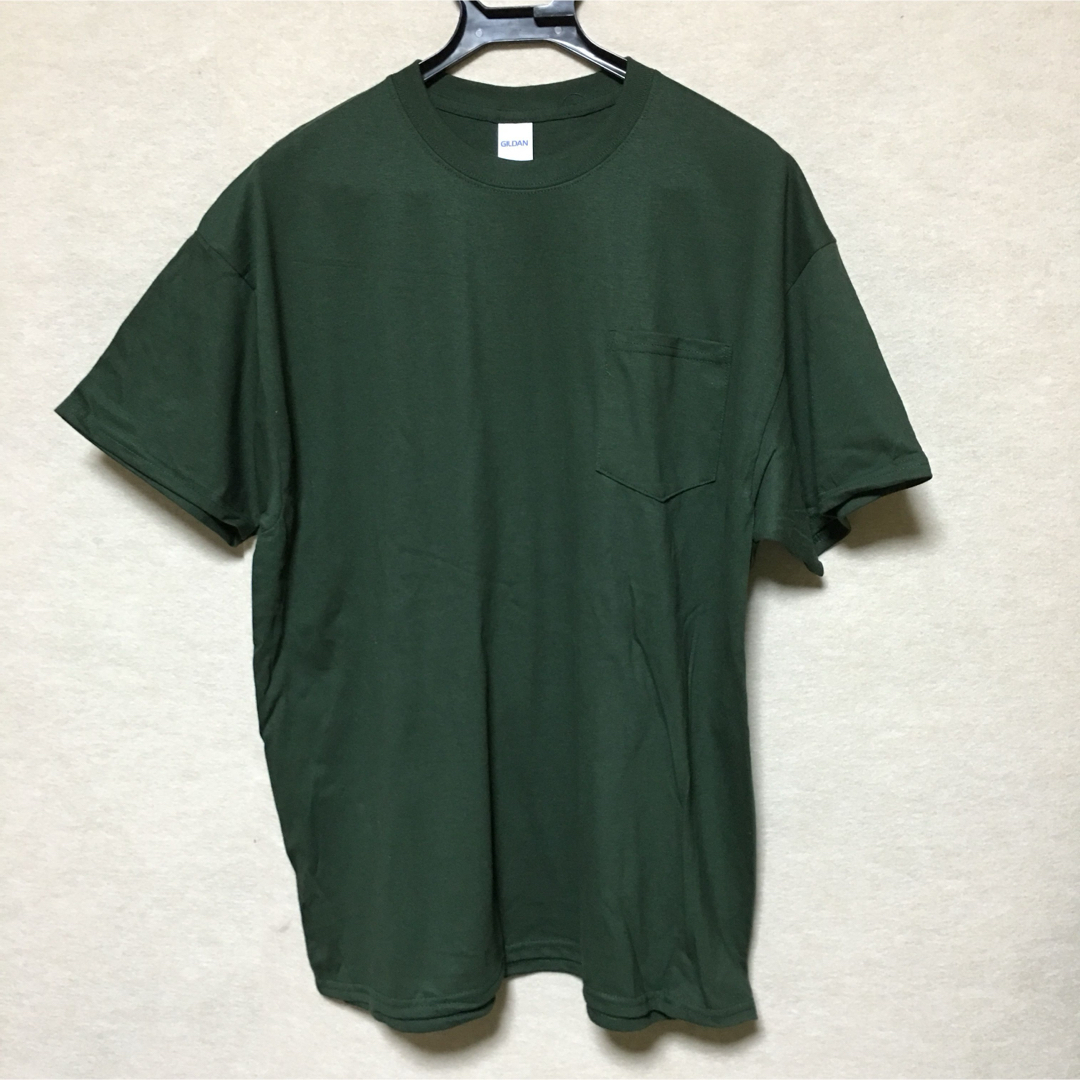 GILDAN(ギルタン)の新品 GILDANギルダン 半袖Tシャツ ポケット付き フォレストグリーン XL メンズのトップス(Tシャツ/カットソー(半袖/袖なし))の商品写真