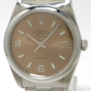 ロレックス(ROLEX)のROLEX エアキング 自動巻き SS ピンク文字盤 369 P番 14000(腕時計(アナログ))