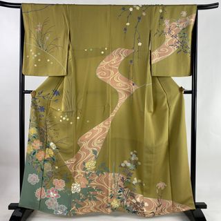 訪問着 身丈162cm 裄丈66.5cm 正絹 名品 【中古】(着物)