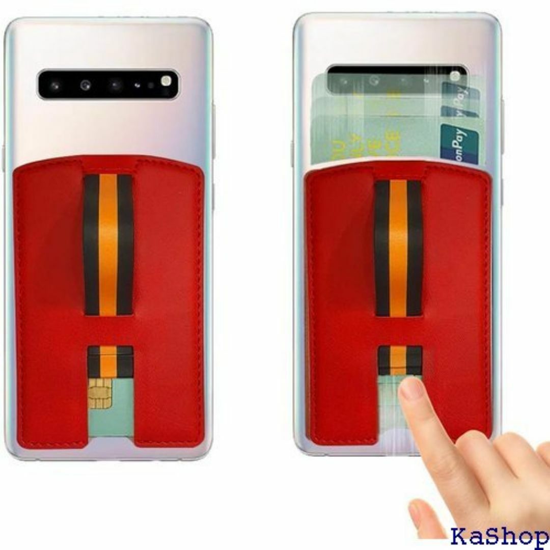 レッド GOBUKEE スマホスタンド カード入れ P カ ルダー Red 19 スマホ/家電/カメラのスマホ/家電/カメラ その他(その他)の商品写真