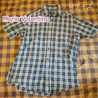 MARIO VALENTINO - 【古着美品】MARIO VALENTINO チェック柄 半袖シャツ Mサイズ