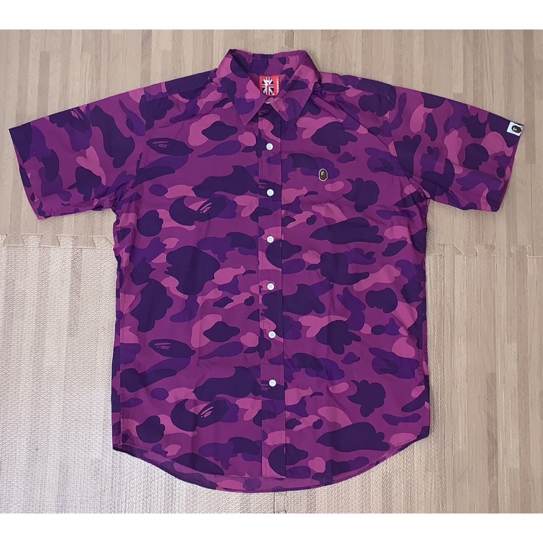 A BATHING APE(アベイシングエイプ)の★激レア★ APE パープル camo 半袖 シャツ S Tシャツ シャーク　 メンズのトップス(シャツ)の商品写真