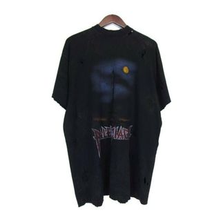 Balenciaga - バレンシアガ BALENCIAGA ■ 【 PARIS MOON 739028 TOVE4 】 パリ ムーン ヴィンテージ加工 Ｔシャツ　w18309