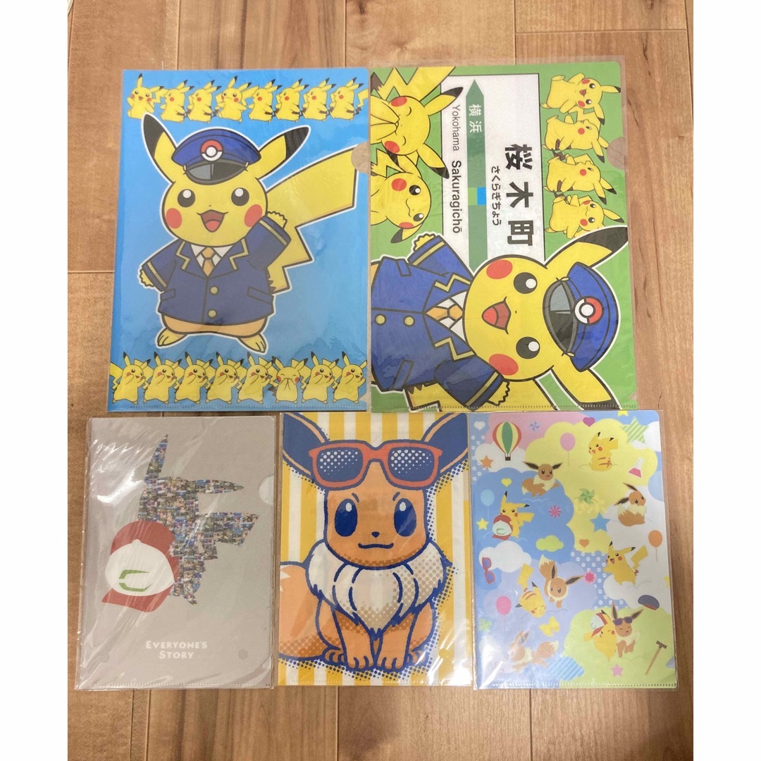 ポケットモンスター クリアファイル 5点セット エンタメ/ホビーのアニメグッズ(クリアファイル)の商品写真