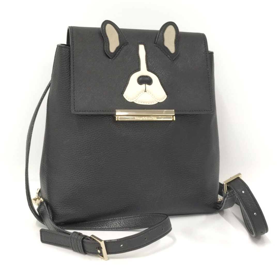 kate spade new york(ケイトスペードニューヨーク)のkate spade リュックサック ドッグ レザー ブラック PXRU9386 レディースのバッグ(リュック/バックパック)の商品写真