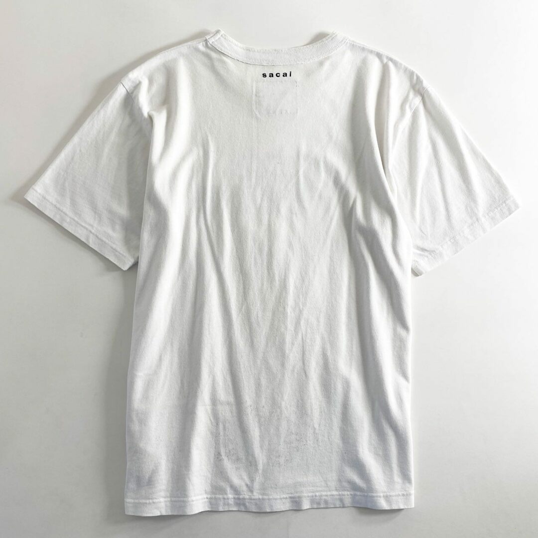 sacai(サカイ)の59e11 sacai サカイ 22SS Light my fire クルーネック プリント Tシャツ 半袖 22-0359S 3 ホワイト コットン メンズのトップス(Tシャツ/カットソー(半袖/袖なし))の商品写真