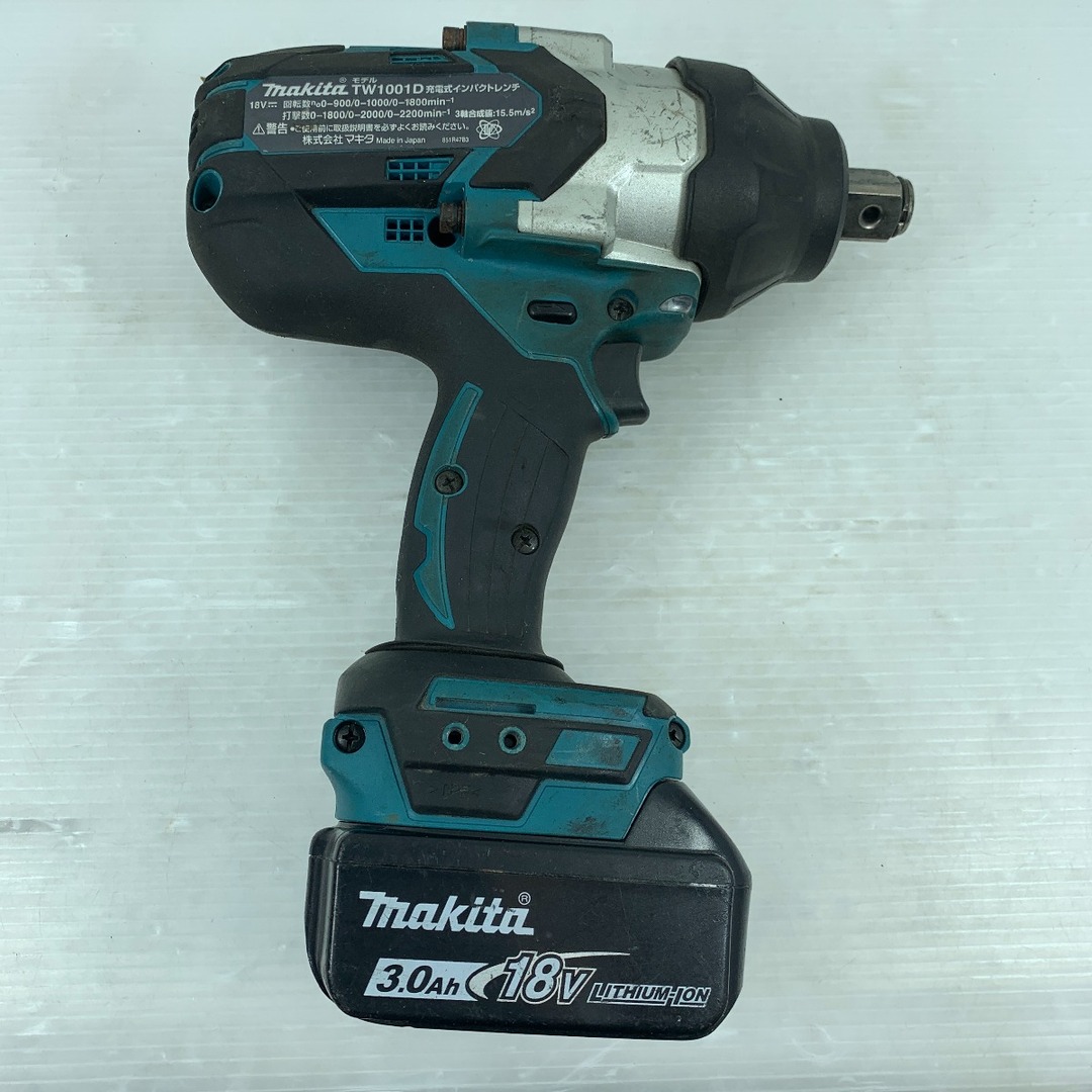 Makita(マキタ)のκκMAKITA マキタ 電動工具 インパクトレンチ 充電器・充電池1個・ケース付 コードレス式 18v 38232 TW1001DGRX グリーン インテリア/住まい/日用品の文房具(その他)の商品写真