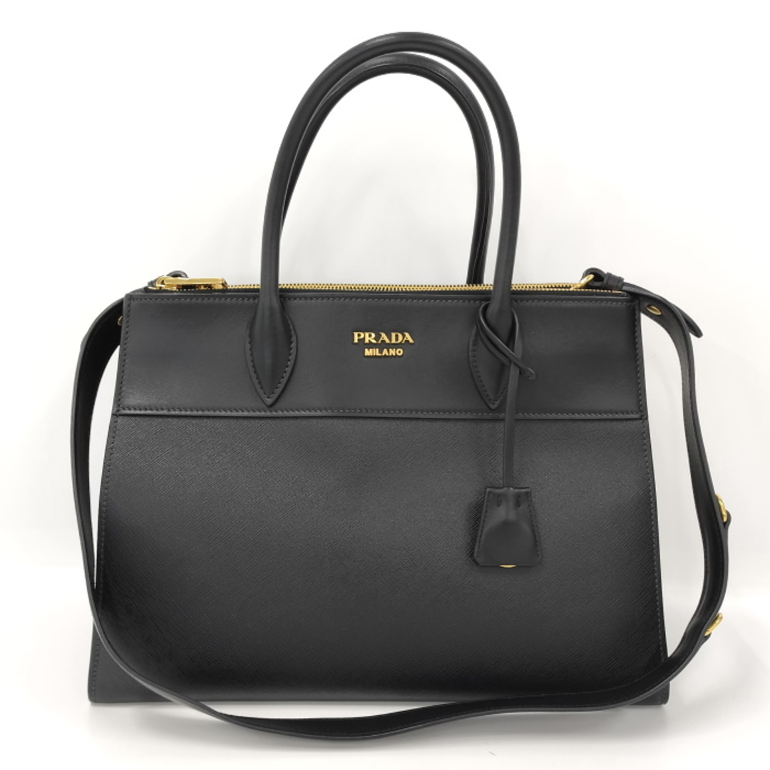 PRADA(プラダ)のPRADA パラディグムバッグ 2WAYハンドバッグ レザー ブラック レディースのバッグ(その他)の商品写真