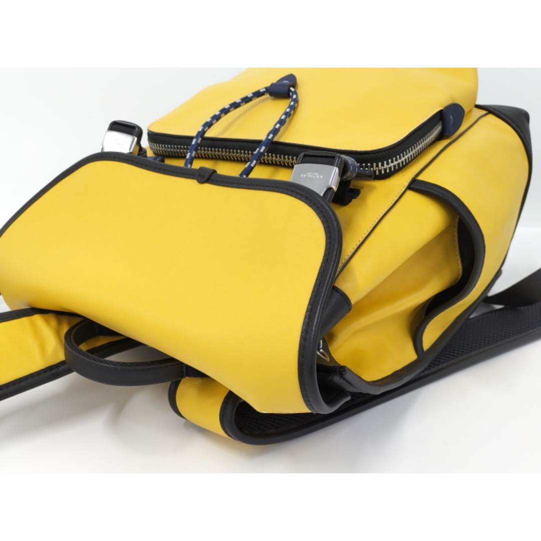 COACH - COACH リュックサック レザー イエロー ブラック C5342 COACH - COACH リュックサック レザー イエロー ブラック C5342